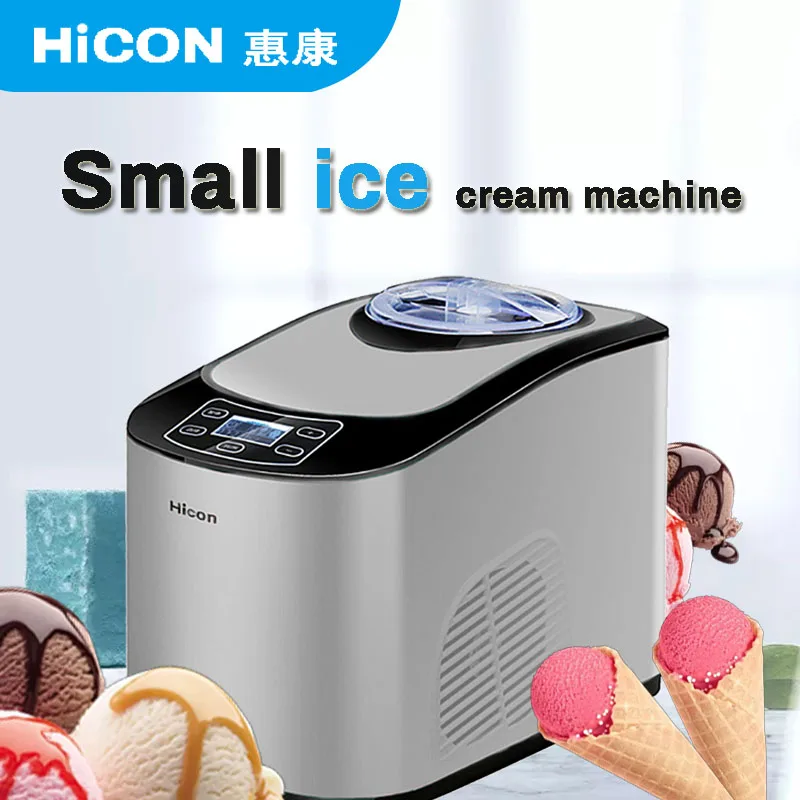 HIBurgos-Machine à Crème Glacée existent, Refroidissement par Air, Mini Prix, Machine Intelligente Domestique, 220 W, 150 V, 1.5L