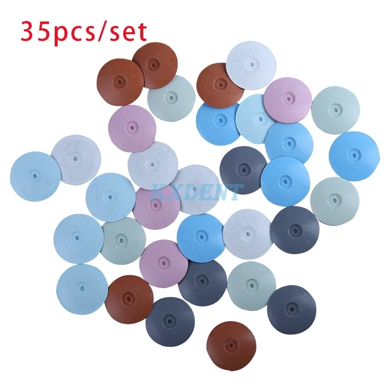 35pcs/70pcs Dental Rubber Polishing wheels Disc Jewelry Rotary Tool Metal Polisher  22*3.5mm  Mixed Color Dental Lab Supplies