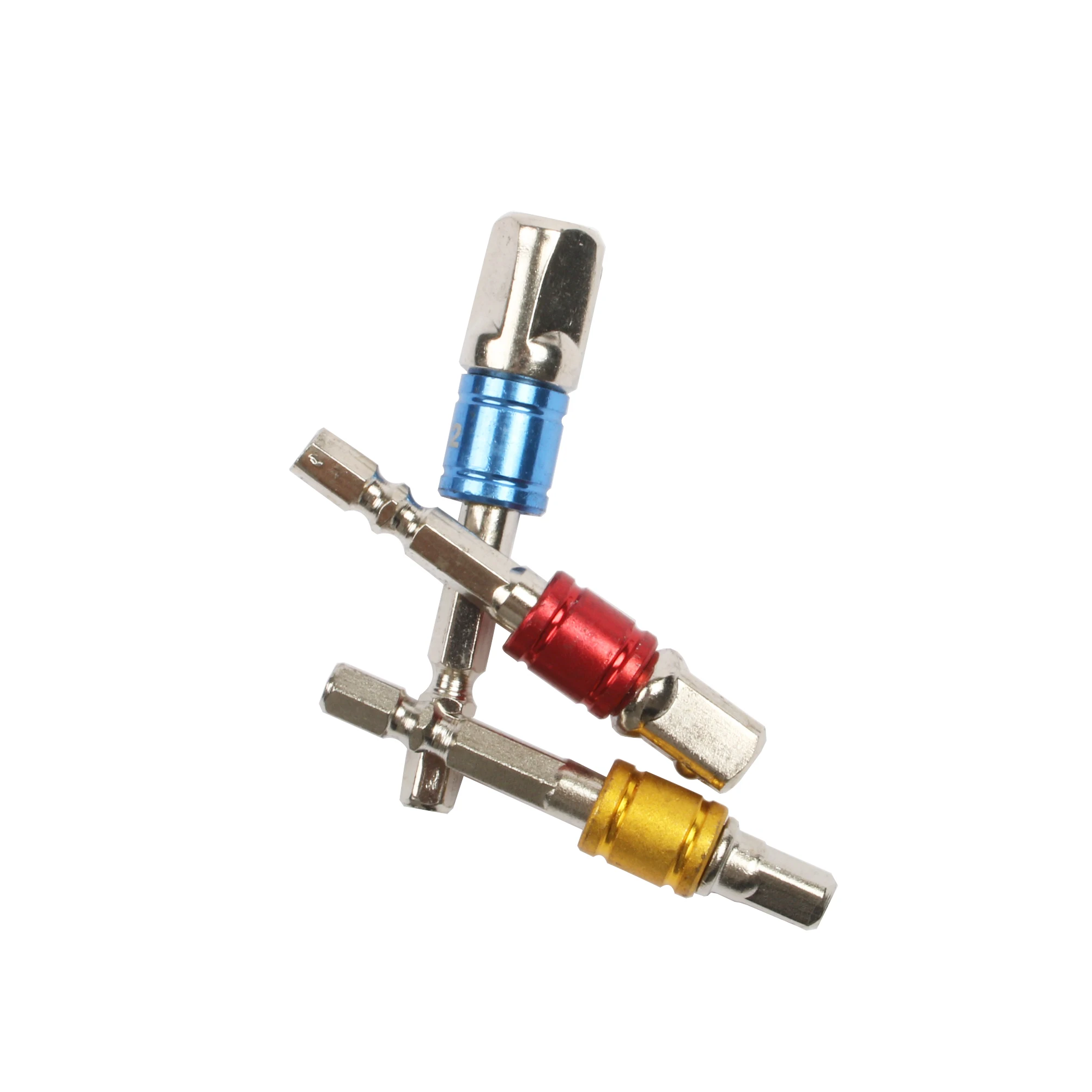 3 ชิ้น/เซ็ต Chrome Vanadium STEEL Adapter อะแดปเตอร์ HEX Shank ถึง 1/4 "3/8" 1/2 "เจาะบาร์ hex ชุดเครื่องมือ