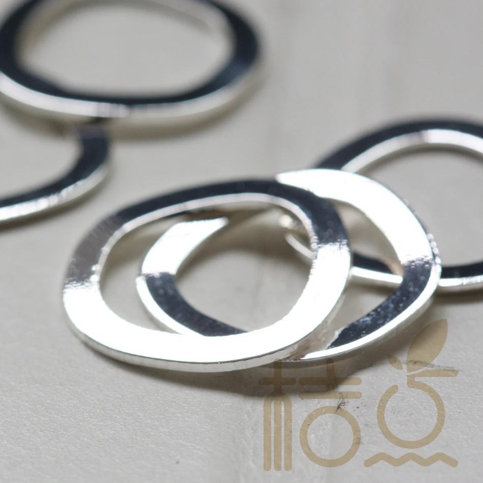 DIY Supply-Solid Brass Finding Irregular Ring - 18.4x18.5mm (3791C)