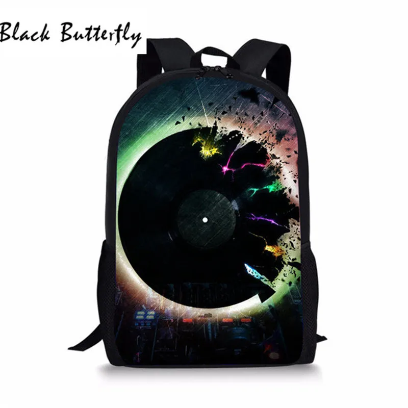 School Bags For Boys Printing Music Punk Radio Adorable travel bag soccers bags for teenage boys School Bags mochila escolar