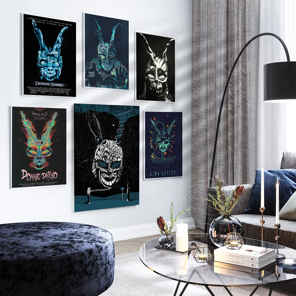 

Horror Movie Donnie Darko Art Prints, Frank Horror Wall Picture, Haunted House Pub Club Decor Wall Stickers, Vintage Art Poster