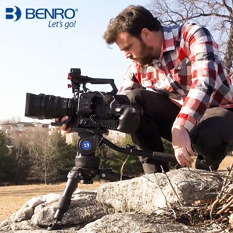 Benro Hi-Hat HH75AV HH100AV Video Tripod Professional Auminium Camera Tripods  Hi-Hat