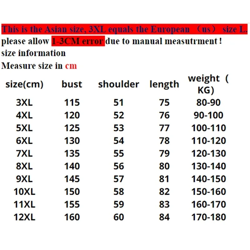 Men\'s large T-shirt 12xl 180kg plus size 7XL 8xl 9xl 10xl 11xl winter long sleeve round neck loose Sweatshirt black blue big top