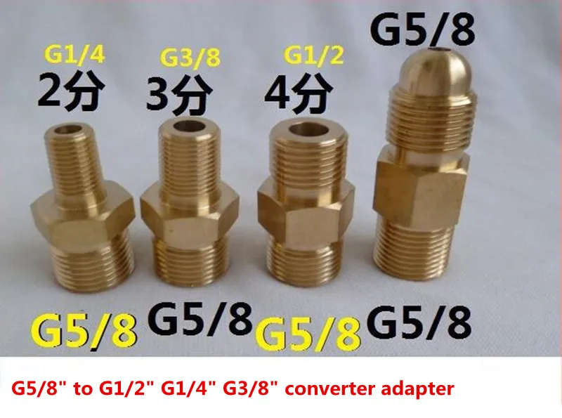 G5/8 a 1/4 1/2 3/8 adaptador conversor dewar nitrogênio oxigênio cilindro líquido válvula de segurança adaptador de aço conector do cilindro