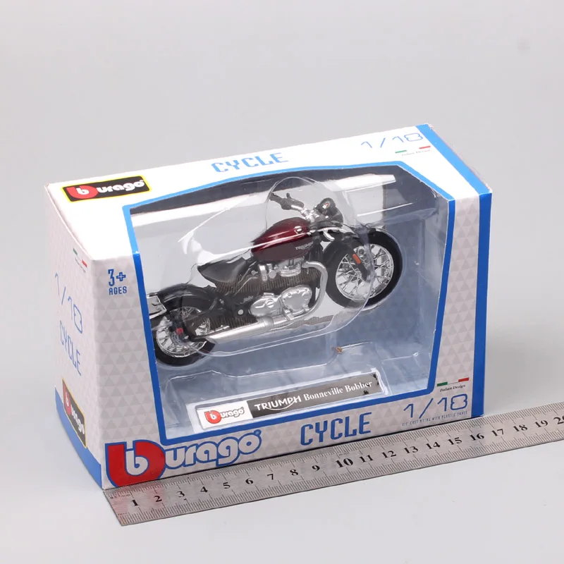 1:18 scale mini bburago Triumph Bonneville Bobber cruiser motorcycle Diecasts & Toy Vehicles toy tour bike gifts for Collectible