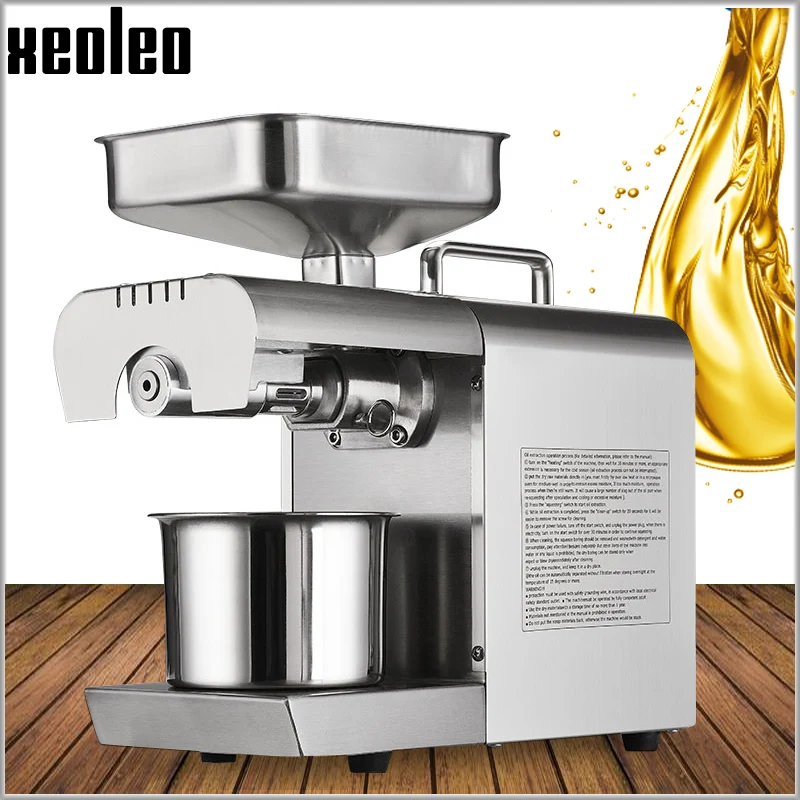 XEOLEO  Oil press machine Cold and Hot Stainless steel Oil machine Sesame/Melon seeds/Rapeseed/Flax 220V/110V