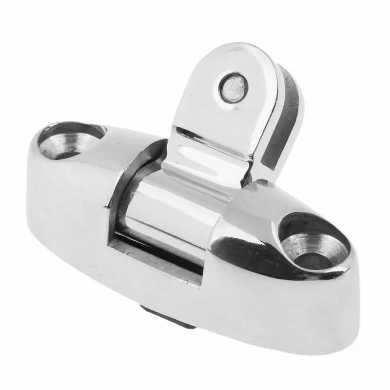 Boat Marine 316 Stainless Steel 180° Bimini Top Mount Swivel Deck Hatch Hinge Rubber Pad Deck Hardware