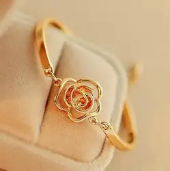 New fashion Fashion Rose Bracelet High-end Camellia Rhinestone Bracelet For Women girl Accessories  jewelry wholesale