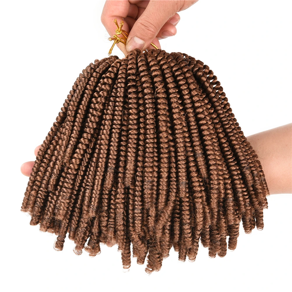 YunRong 7Inche Sintetis Crochet Mengepang Rambut untuk Wanita Suhu Rendah Tahan Api Serat Crochet Rambut 100G