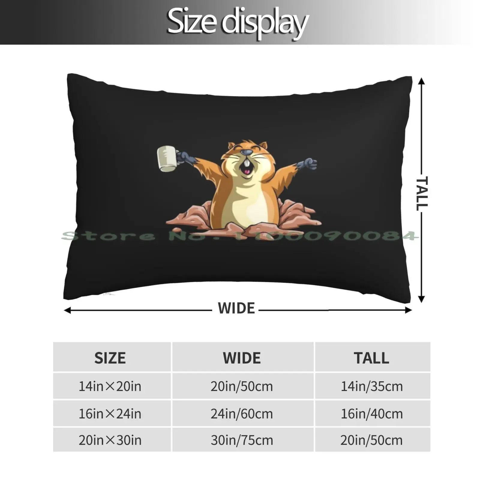 Good Morning Groundhog Coffee Pillow Case 20x30 50*75 Sofa Bedroom Birthday Funny Humorous Happy Groundhog Day Coffee Long