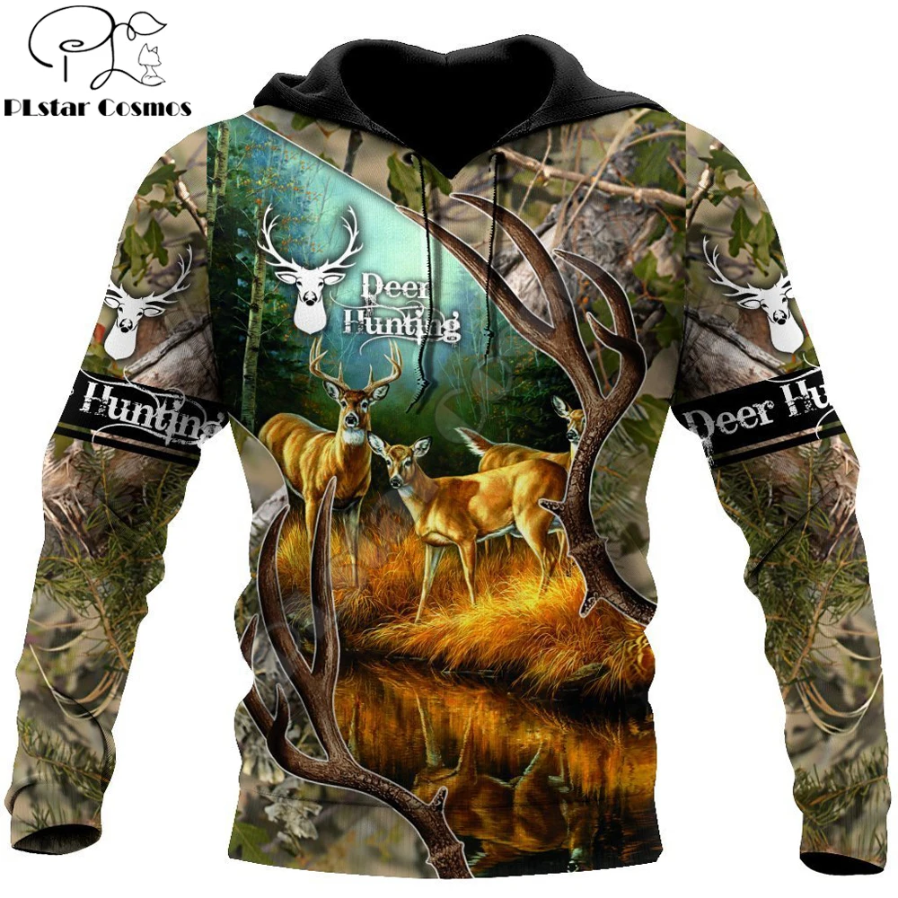 

Deer Hunting Camo 3D All Over Printed Hoodie Men Sweatshirt Unisex Streetwear Zip Pullover Casual Jacket Tracksuits KJ0230