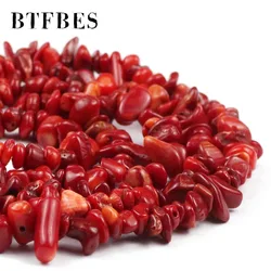 Red coral Special Cut Irregular Gravel bead 4-10MM spacers Loose beads For Fashion bracelet Accessories DIY Jewelry making