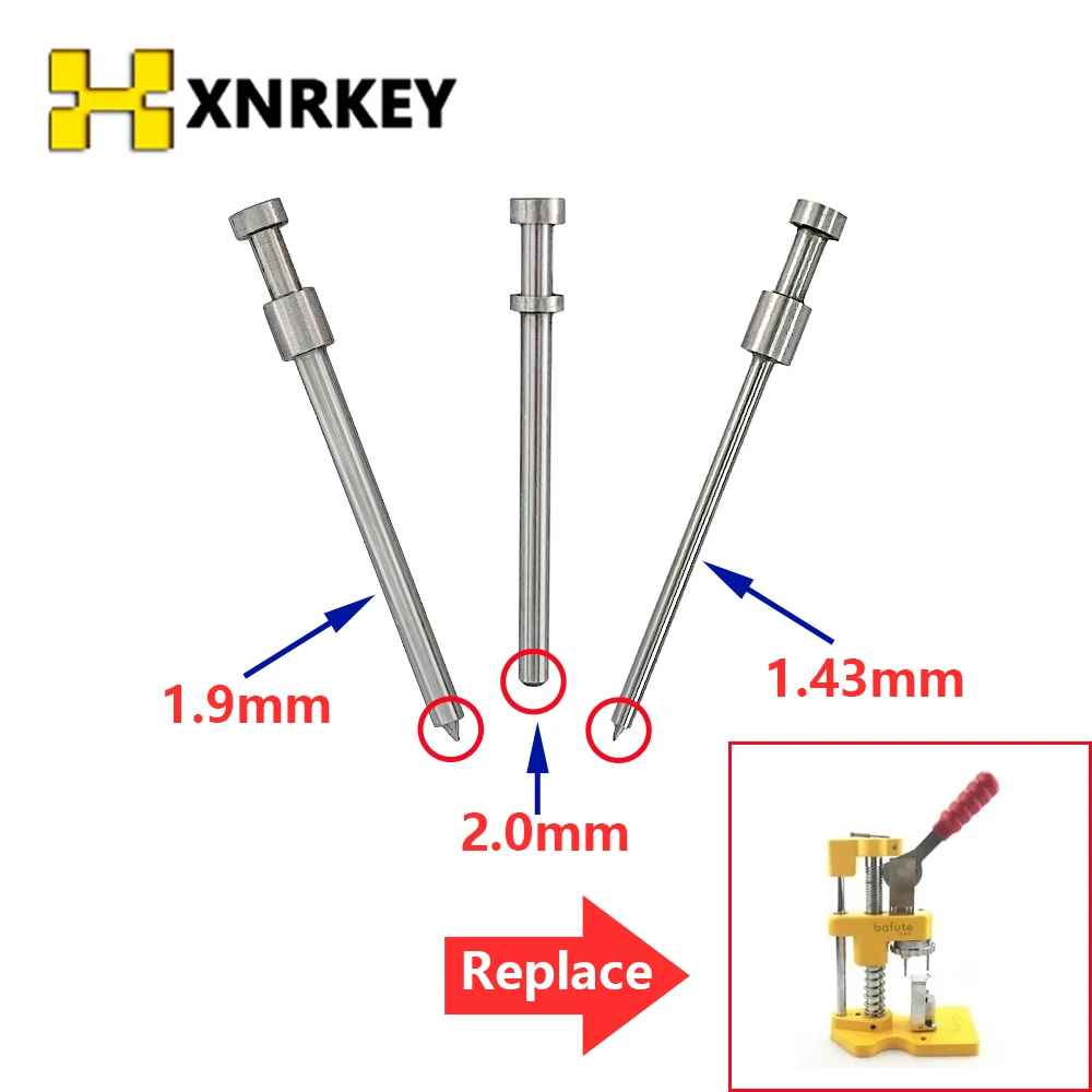 

XNRKEY For 2019 Bafute Key Fixing Tool Flip Key Vice Of Flip Key Pin Remover Dismantle Locksmith Tool 1.43/1.5/2.0mm Thimble P