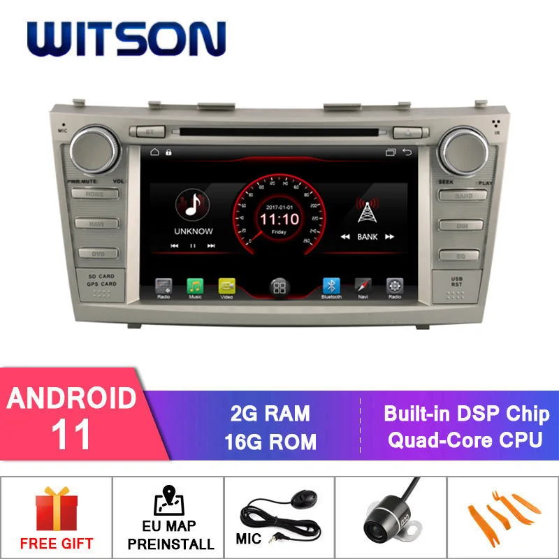 WITSON Android 11 автомобильный DVD-плеер для TOYOTA CAMRY 2007 2008 2009 2010 2011 автомобильная аудиосистема стерео радио плеер с GPS MIRROR LINK