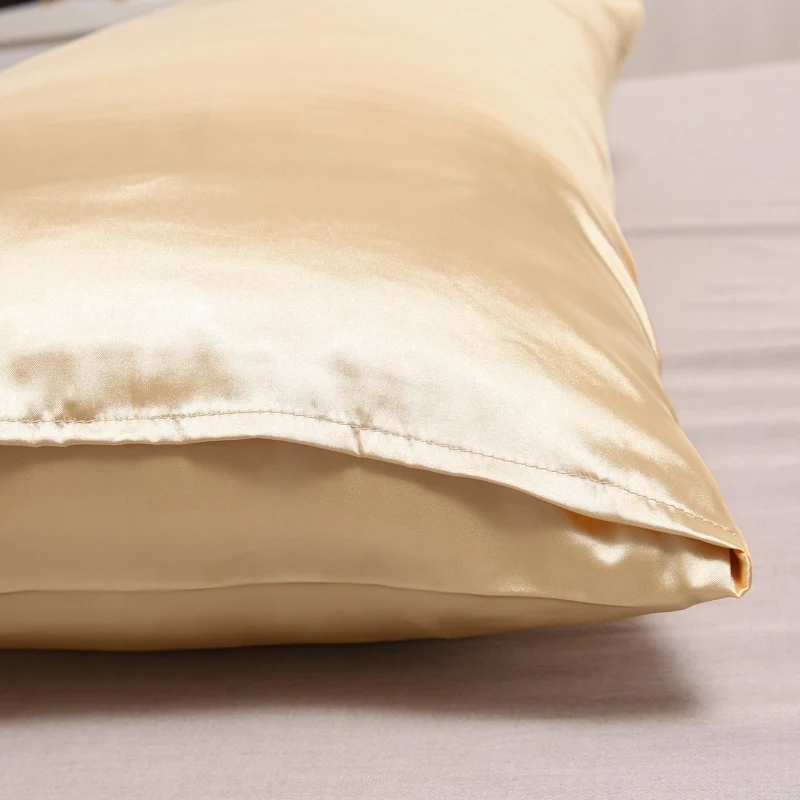 High Quality Satin Pillowcase  40x60 50x75 Pillow Cover Solid Color Cover Pillow Bedding Rayon Pillow Case