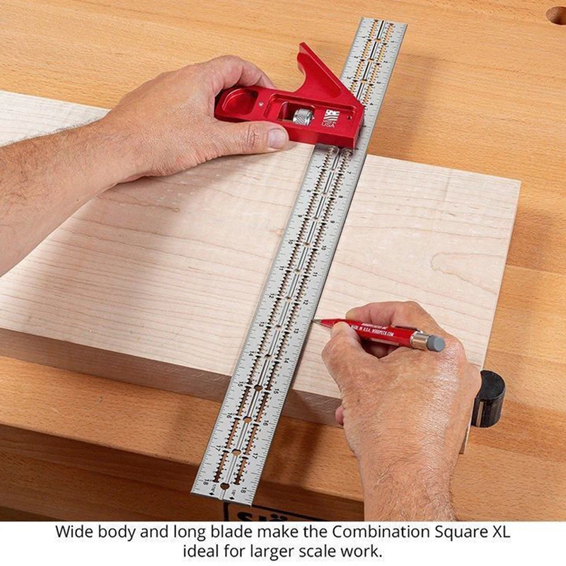 Imagem -03 - Régua Ferramenta Escalável para Woodpecker T-tipo Régua Buraco Inoxidável Scribing Marcação Line Gauge Carpenter Measuring Tool