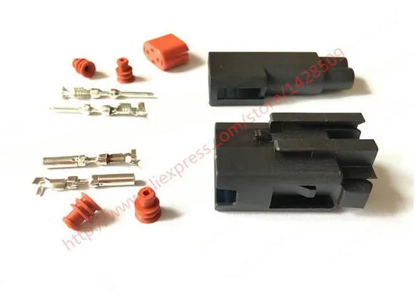 1 Set 2 Pin Automobile Motor Car Engine Lamp Socket Plug Wire Harness Connector Waterproof