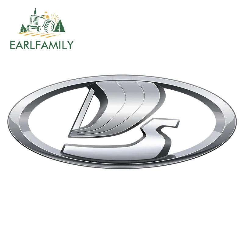 

EARLFAMILY 13cm x 5.4cm for Lada Logo Vinyl Car Stickers Window Trunk Decoration Race Car Graffiti Sticker DIY JDM Window Decal