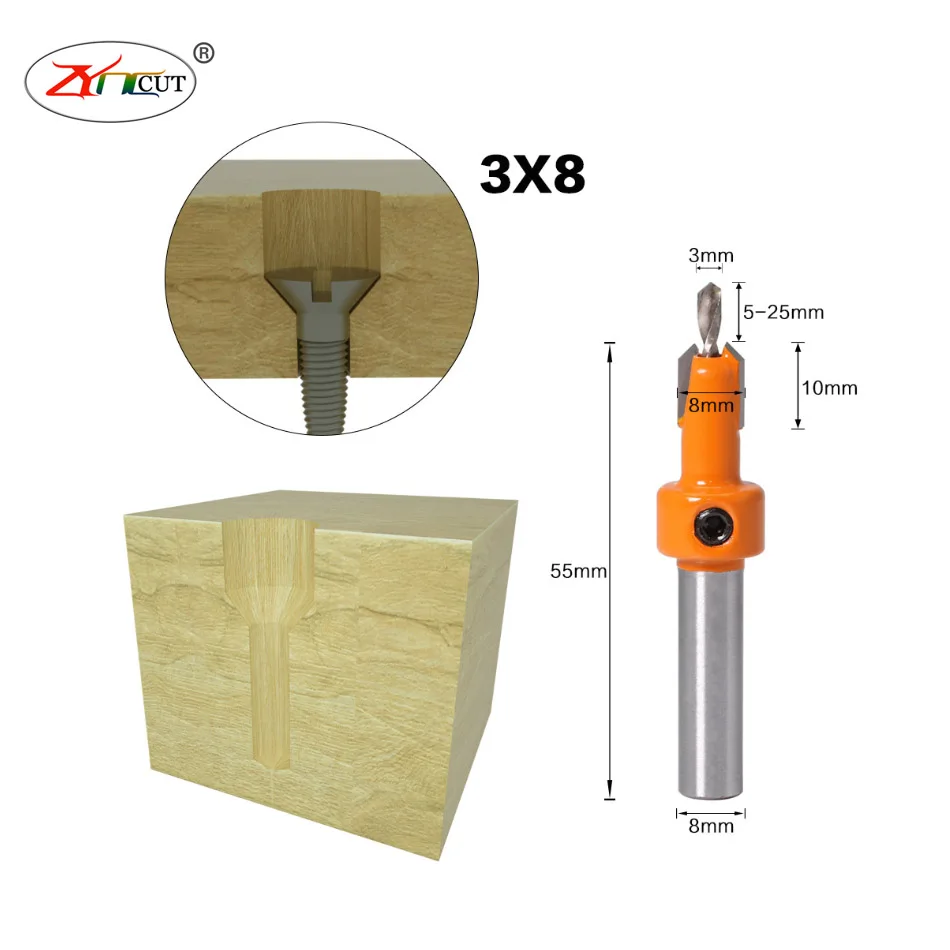 الحفر M3x8 M3.2x8 M3.5x8 M4.0x8 النجارة الذاتي التنصت المسمار غاطسة الحفر غاطسة خطوة الحفر لثقوب المسمار الخشب