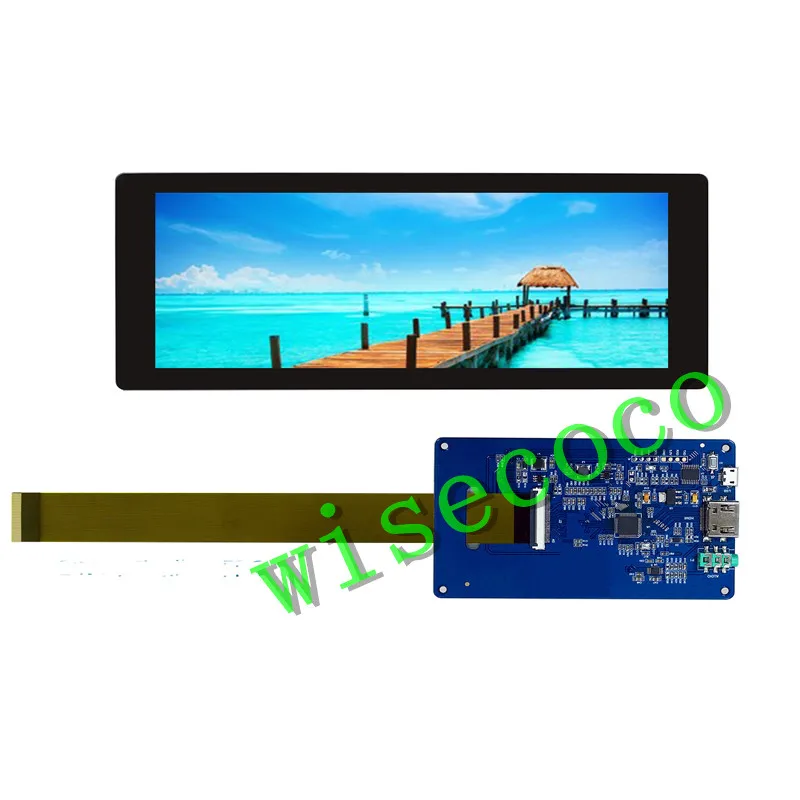 

7 Inch 1280*480 Reslution LCD Module Capacitive Touch MIPI Bar Screen Micro-USB Driver Board Transfer Scheme Raspberry PI