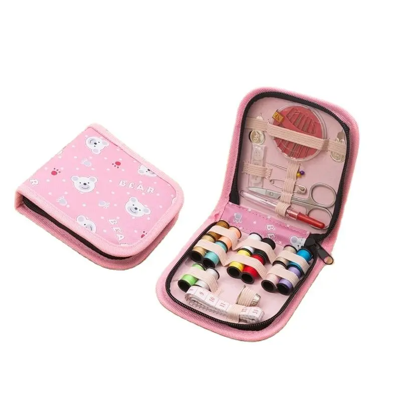 

1set Portable sewing tool accessories storage bag Threader Needle Tape Measure Scissor DIY Multi Portfolio for Travel Household