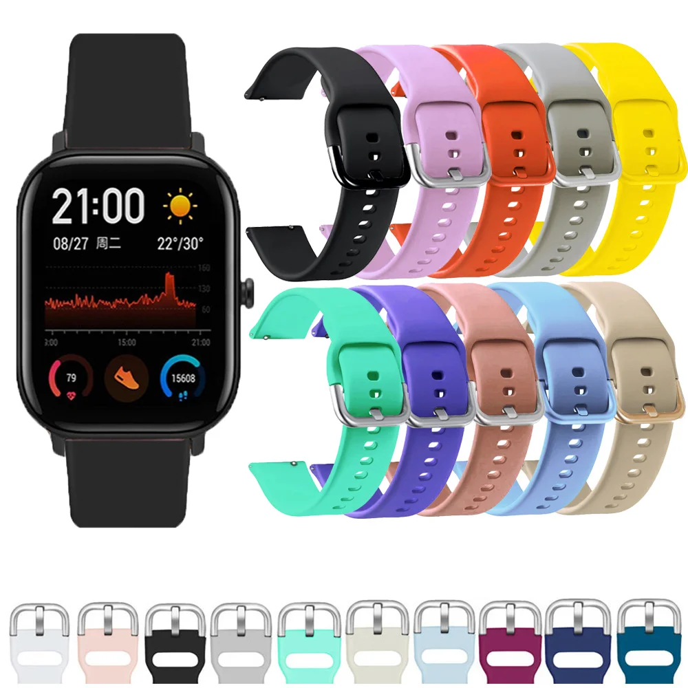 20mm smart watch Wristband Sport Watch Band For Huami Amazfit GTR 42mm/Bip/GTS Bracelet Belt Straps Quick release accessories