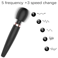 Powerful Magic Wand Vibrator For Women Body Massage AV Stick Clitoral Stimulator Masturbation Sex Toys For Adults 18