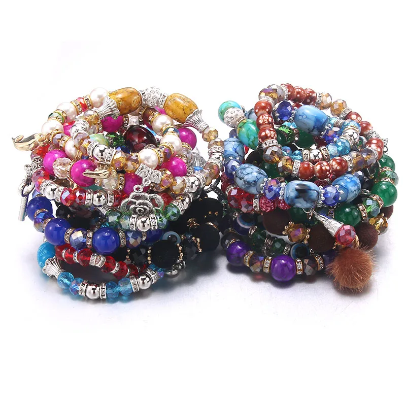 10Pcs/Lot Mixed Bracelet Fashion Trend Women Bracelet Small Surprise Gift Jewelry Multicolor Friendship Bracelet Charm Jewelry