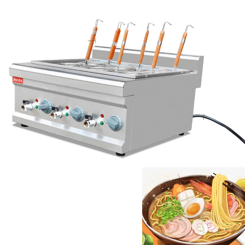 

6 Holes Electric Pasta Cooking Machine Pasta Boiler Cooker Stainless Steel Cooking Noodle Machine For Kitchen 6KW