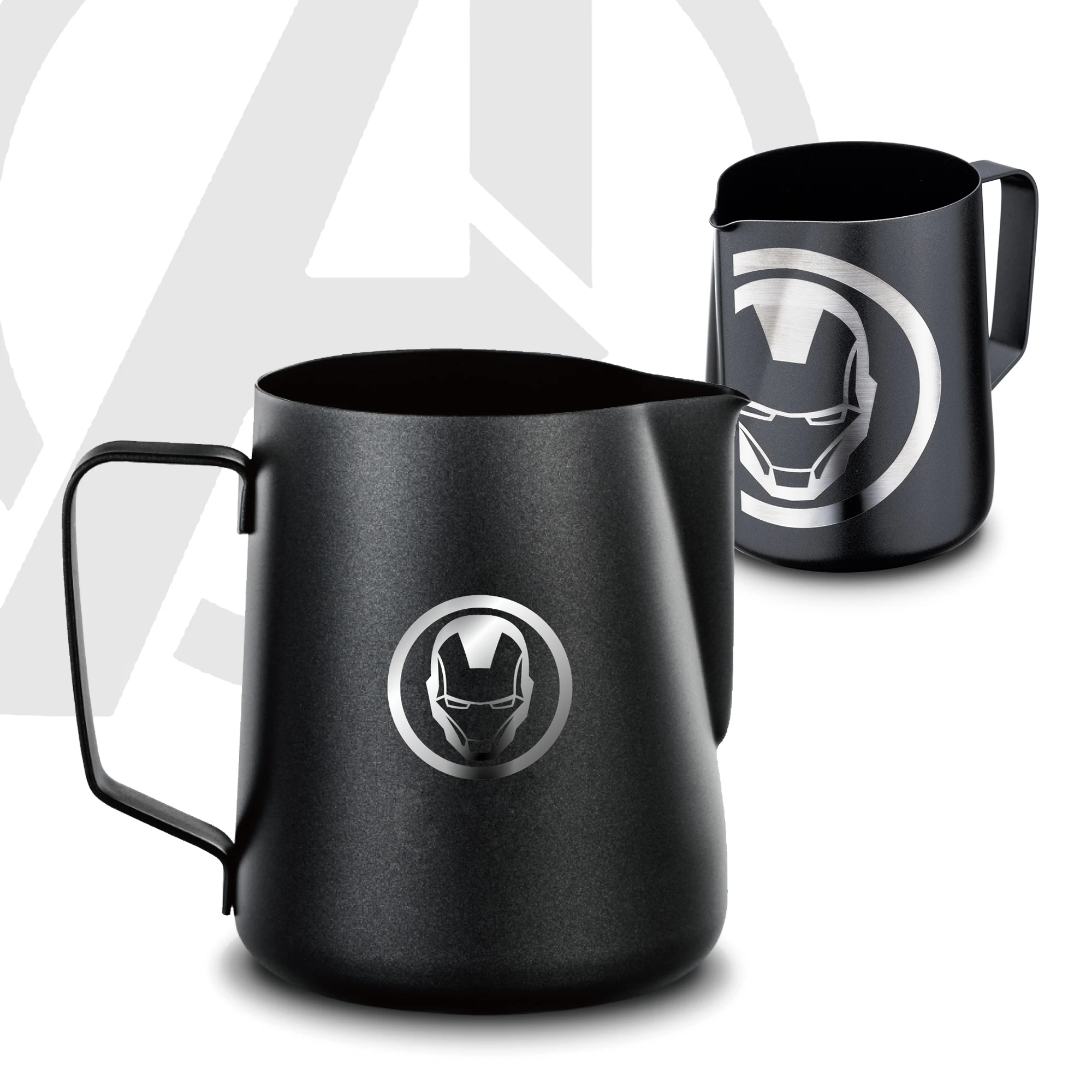 Stainless Steel Milk Frothing Pitcher, Coffee Creamer, Non-stick Coating, Black Pitcher, DIY Logo Jug