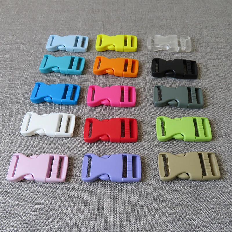 5pcs/lot 20mm 25mm colourful Plastic release buckle strap buckle for bag dog collar necklace bracelet paracord sewing accessory