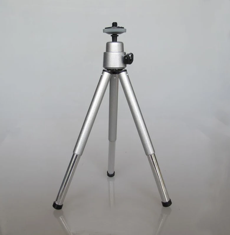 ミニ三脚カメラ用ポータブルスタンド電話ビデオプロジェクター銀回転可能なビーマー足柔軟な