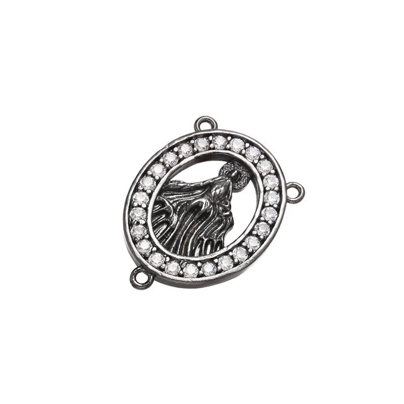 ZUHKOU 16x22mm Delicate crystal statue necklace pendant Connector for women DIY necklace jewelry Accessories making model: VD658