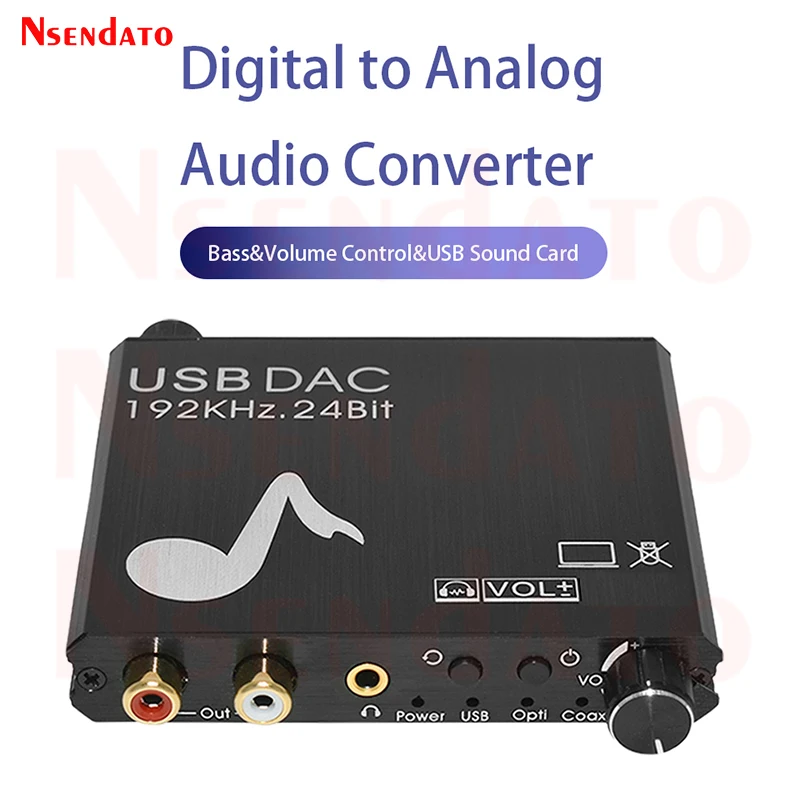 

Digital to analog audio converter 192KHz 24Bit USB DAC SPDIF Opticals Toslink Coaxial L/R RCA 3.5 mm Adapter for PS3 PS4 xBox TV