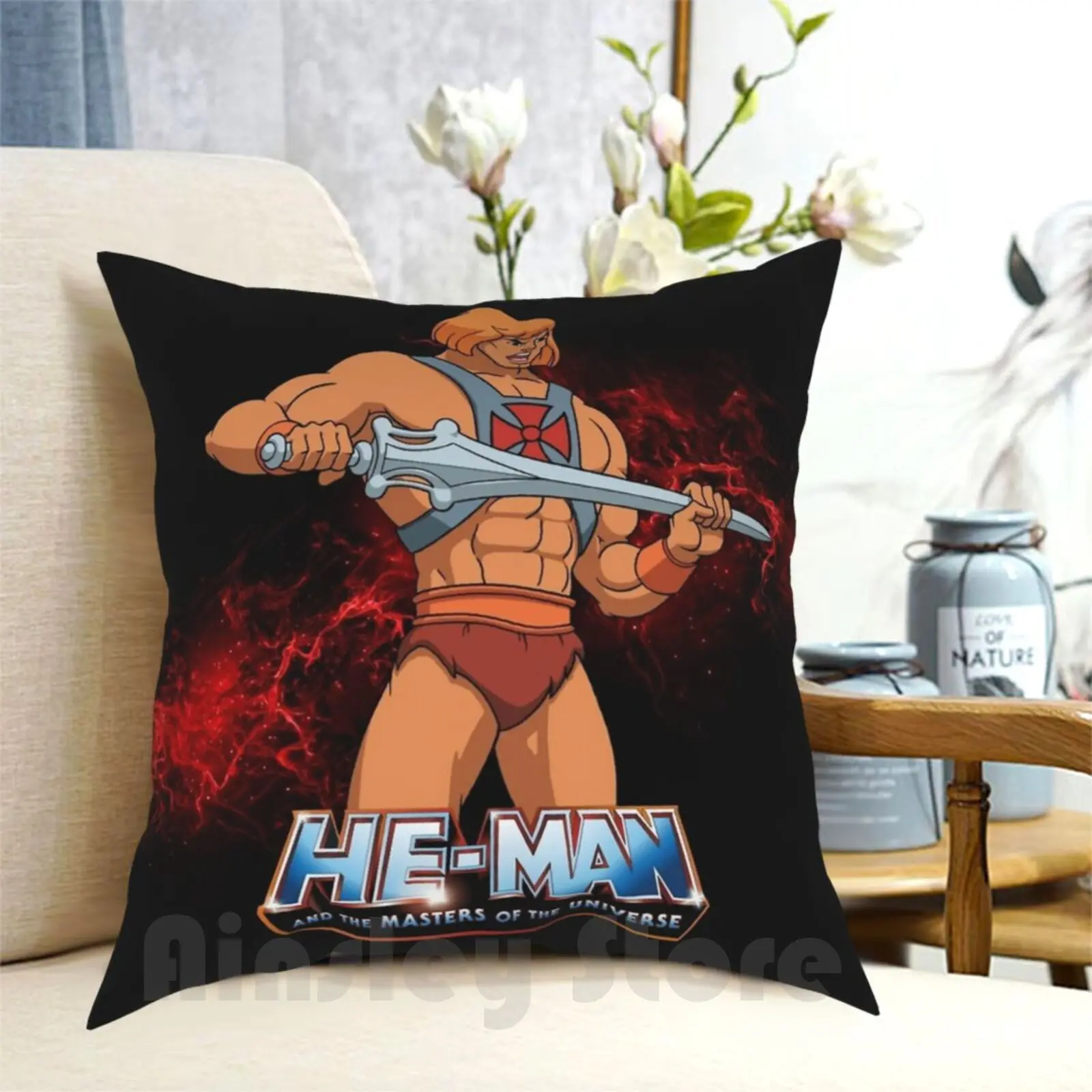 He Man-Masters Of The Universe Pillow Case Printed Home Soft DIY Pillow cover He Man Masters Universe Skeletor Tv Kids Cool