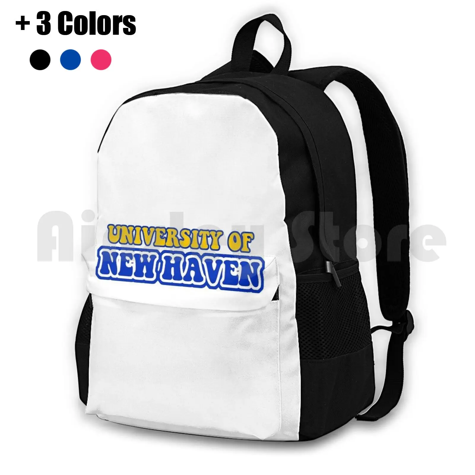 University Of New Haven Outdoor Hiking Backpack Waterproof Camping Travel New Haven University Of New Haven Blue Yellow Groovy