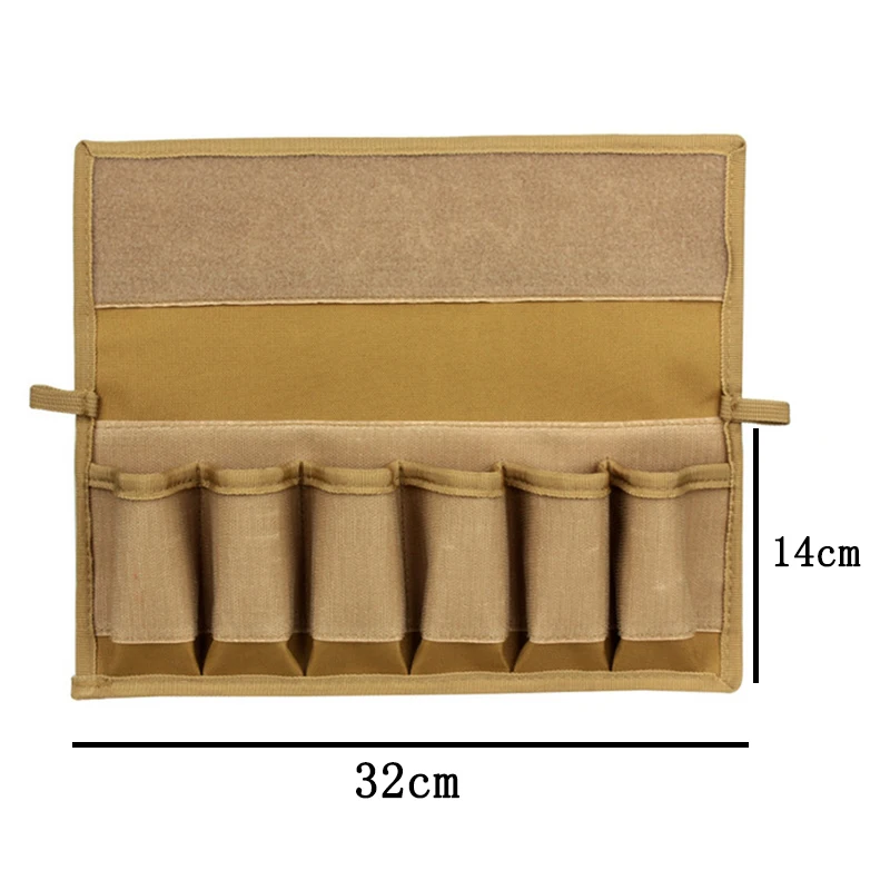 O suporte tático do mag da munição do malote do armazenamento do compartimento da pistola 6 cabe a maioria única e pilha dobro 9mm .40 .45 mags com grampos do molle