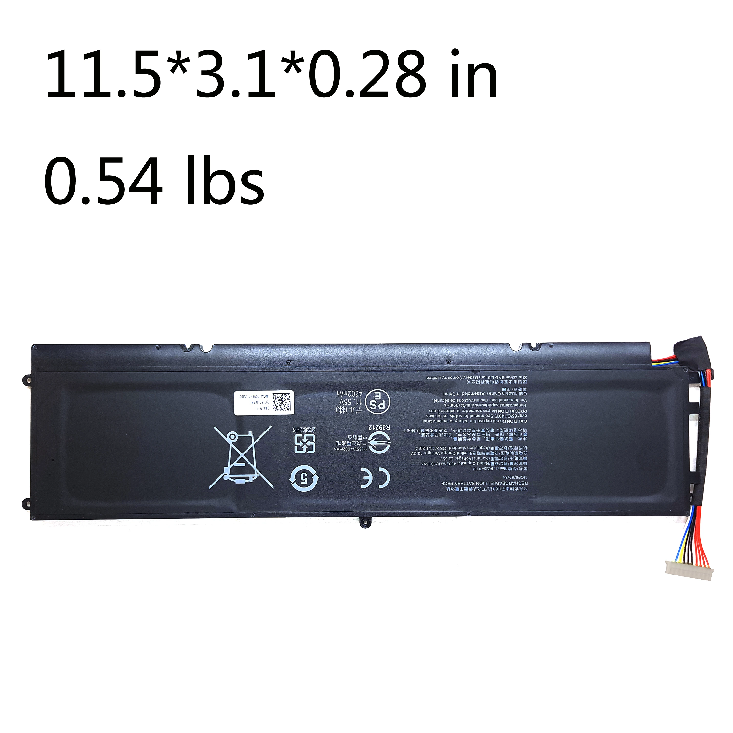 Genuine Original 53.1WH RC30-0281 Battery For Razer Blade stealth 13 2018 2019 GTX 1650 Max-Q RZ09-0281 RZ09-02810E71 RZ09-02812