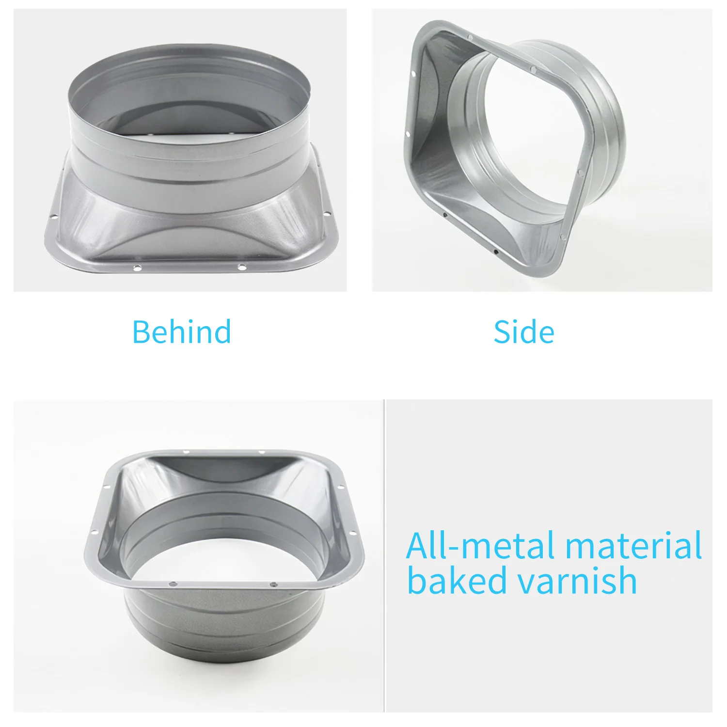100/150/200/250mm Flange Ducting Hose Connector Air Ventilation for Kitchen Hood Ventilator Pipe Connecting Exhaust Outlet
