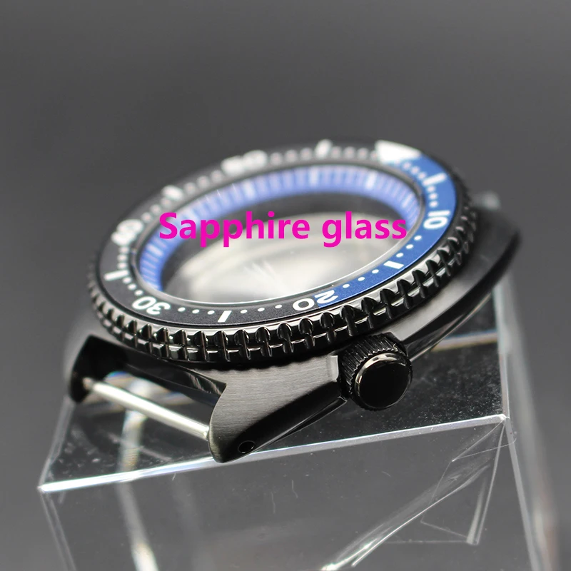 Black 45mm Watch Case Sapphire Crystal Glass SKX007 SKX013 Mod For Seiko NH34 NH35 NH36 NH38 Movement 28.5mm Dial Tuna Hot Sale