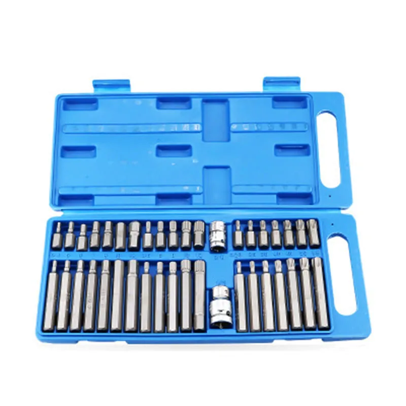 

40Pcs Hex Star Torx Socket Bit Set Tool Kit 1/2inch 3/8inch Drive Star Bit Socket