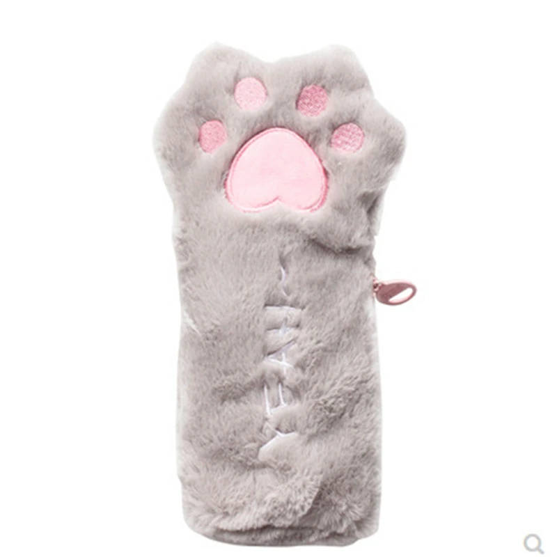 Estojo de lápis Kawaii Cat Paw Cartoon, bolsa octogonal para menina, bolsa de armazenamento simples para estudante, bonito, criativo, 1pc