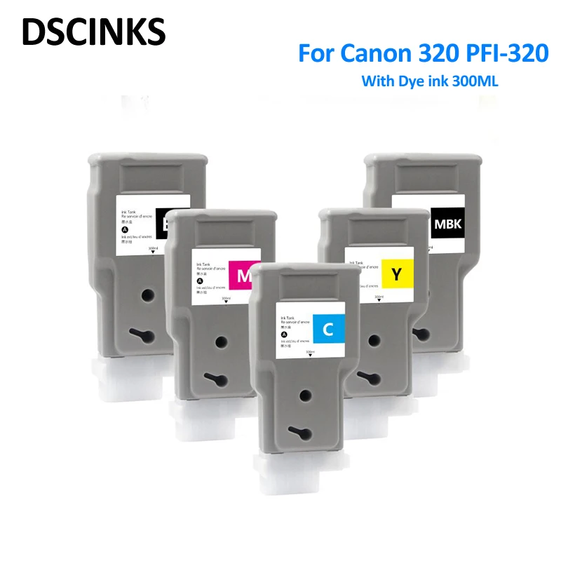 300ml PFI320 PFI-320 compatible Ink Cartridge For Canon TM200 TM205 TM300 TM305 200 205 300 305 Printer With ship 10 Options