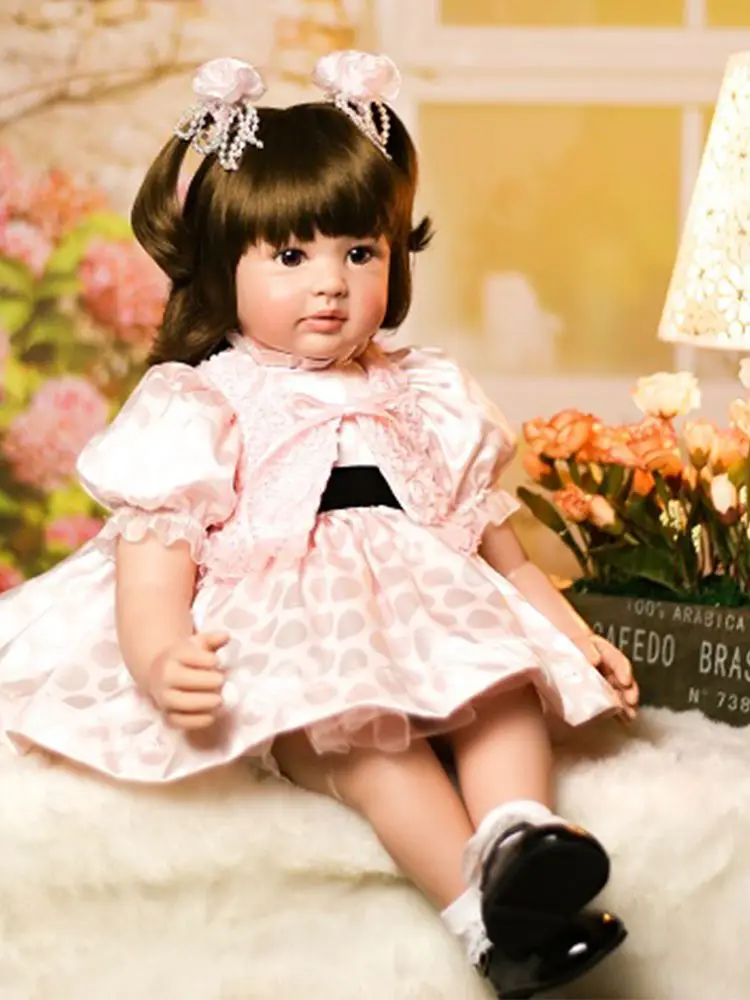 

60CM High Quality Bebe Reborn Toddler Princess Girl Doll Adorable Lifelike Baby Bonecas Menina Silicone Doll Play House Toys