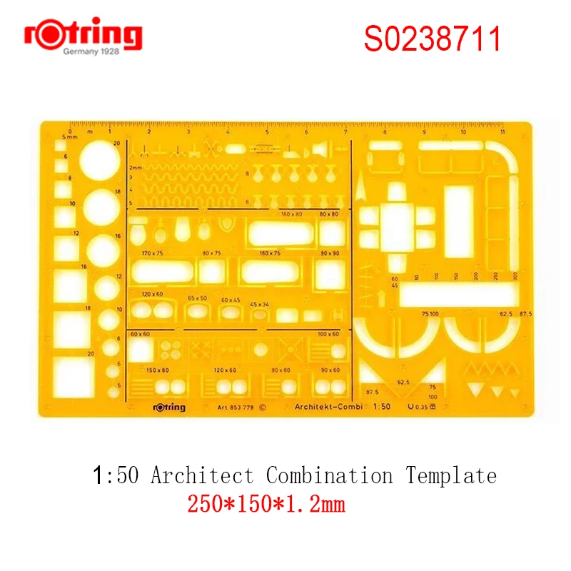 

rotring 1:100/1:50 Architect combination Template drawing tools