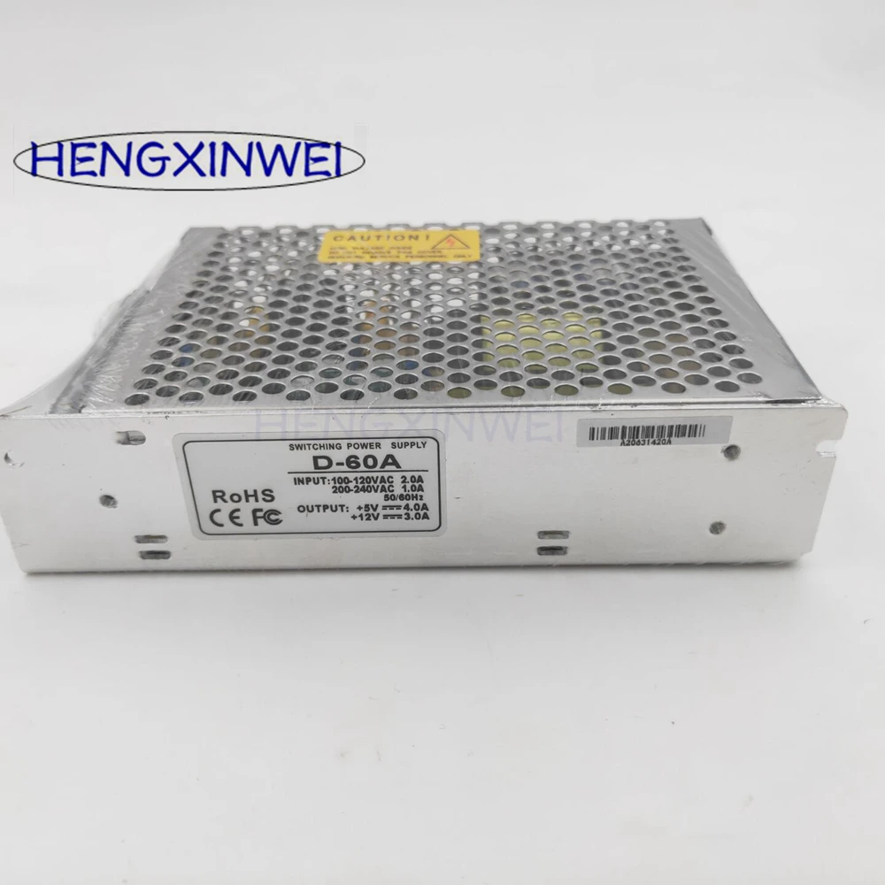 High Quality Dual Output Switching Power Supply 60W D-60A 5V 4A 12V 3A D-60B 5V 3A 24V 1.8A AC To DC Converter