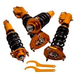 Coilover Damper Shock Absorber Coil Spring Strut Suspension Kits for Mitsubishi Lancer Mirage Ralliart FWD 2002- 2006 Adj Height