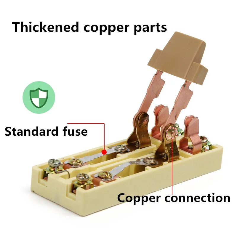 2P16A 32A 63A household small power supply knife switch industrial knife switch load type opening switch 220V