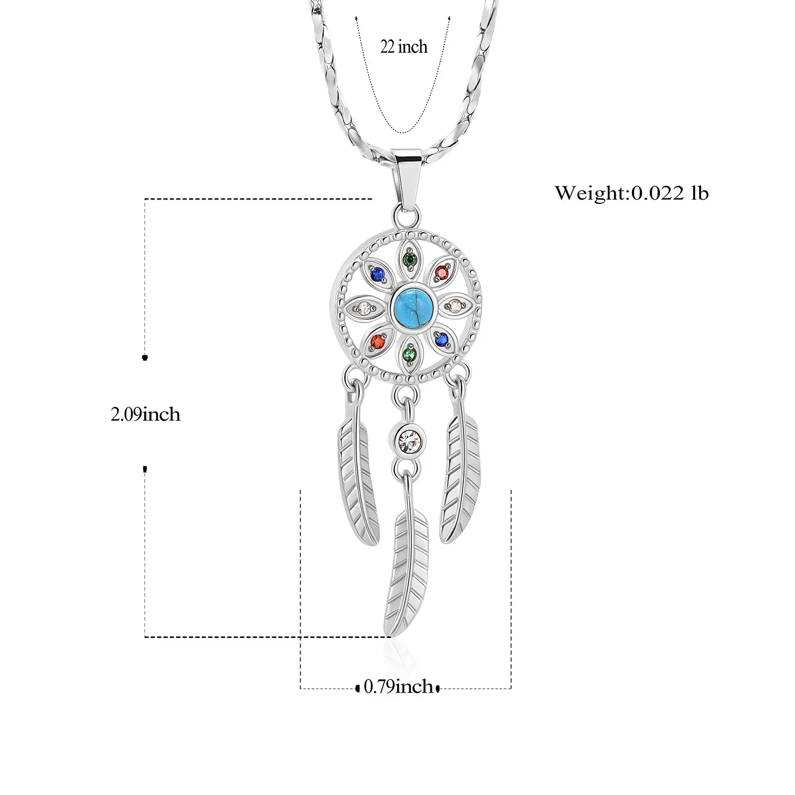 Dream Catcher Urn Necklaces for Ashes Cremation Jewelry Ash Holder Feather Pendant Memorial Keepsake Gift for Women Men